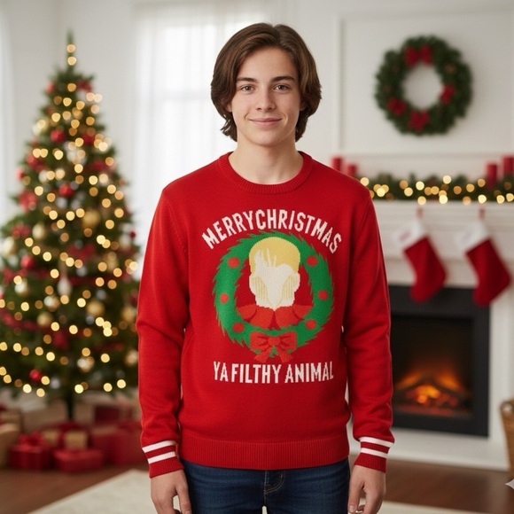 Other - NWOT, Red Christmas Sweater Home Alone design